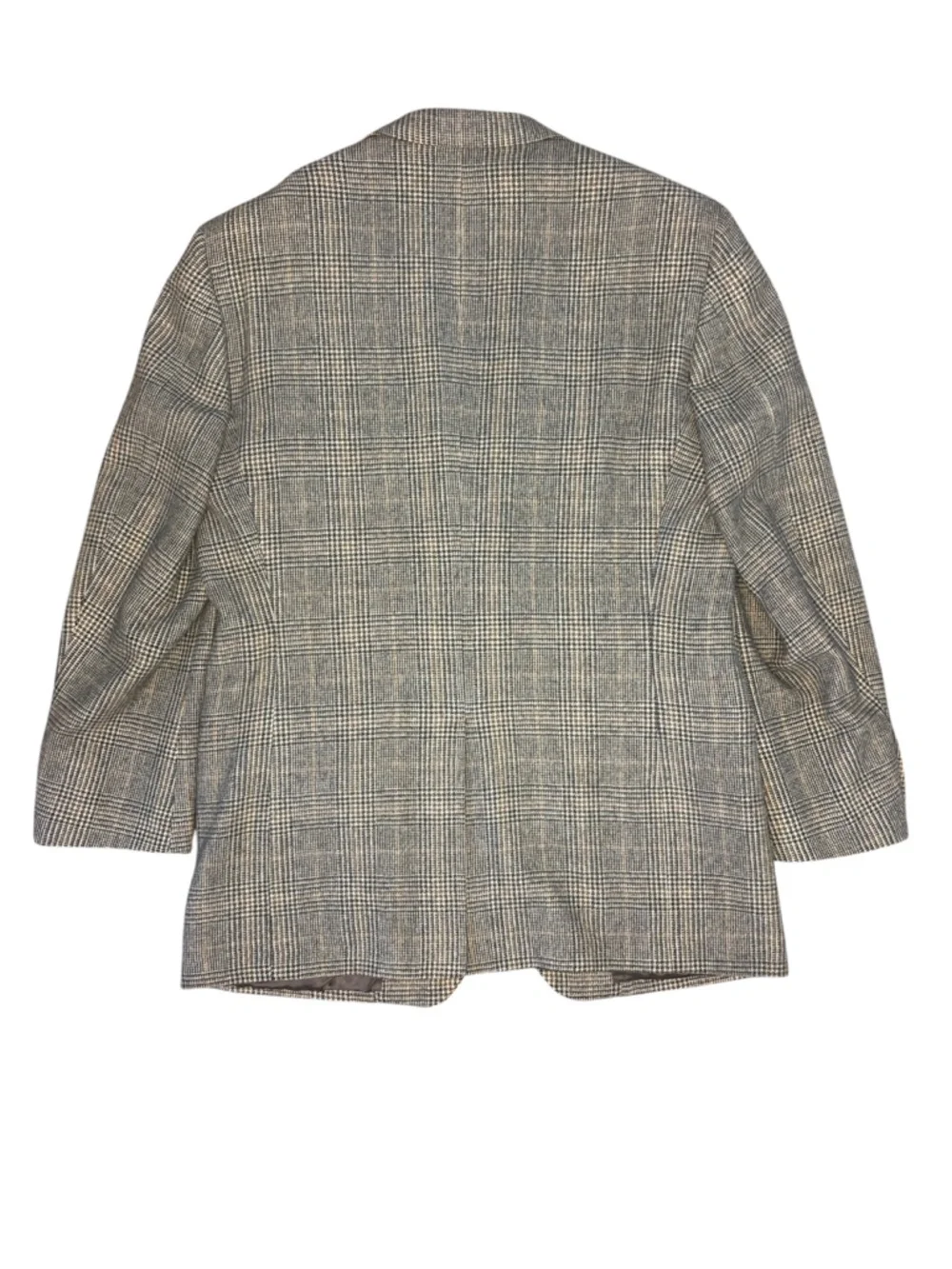 Brooks Brothers 44L 100% Camel Hair Sport Coat Glen Plaid Brown Gray USA Classic